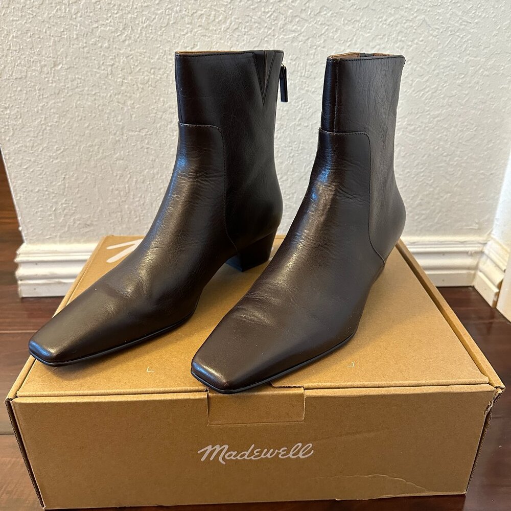 Madewell The Lexie Ankle Boots in Leather - Size 9